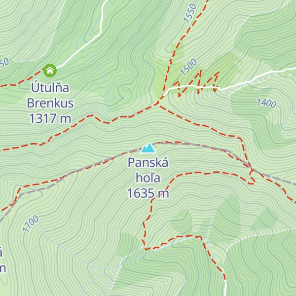 Map of Panská hoľa