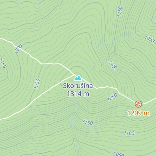 Map of Skorušina