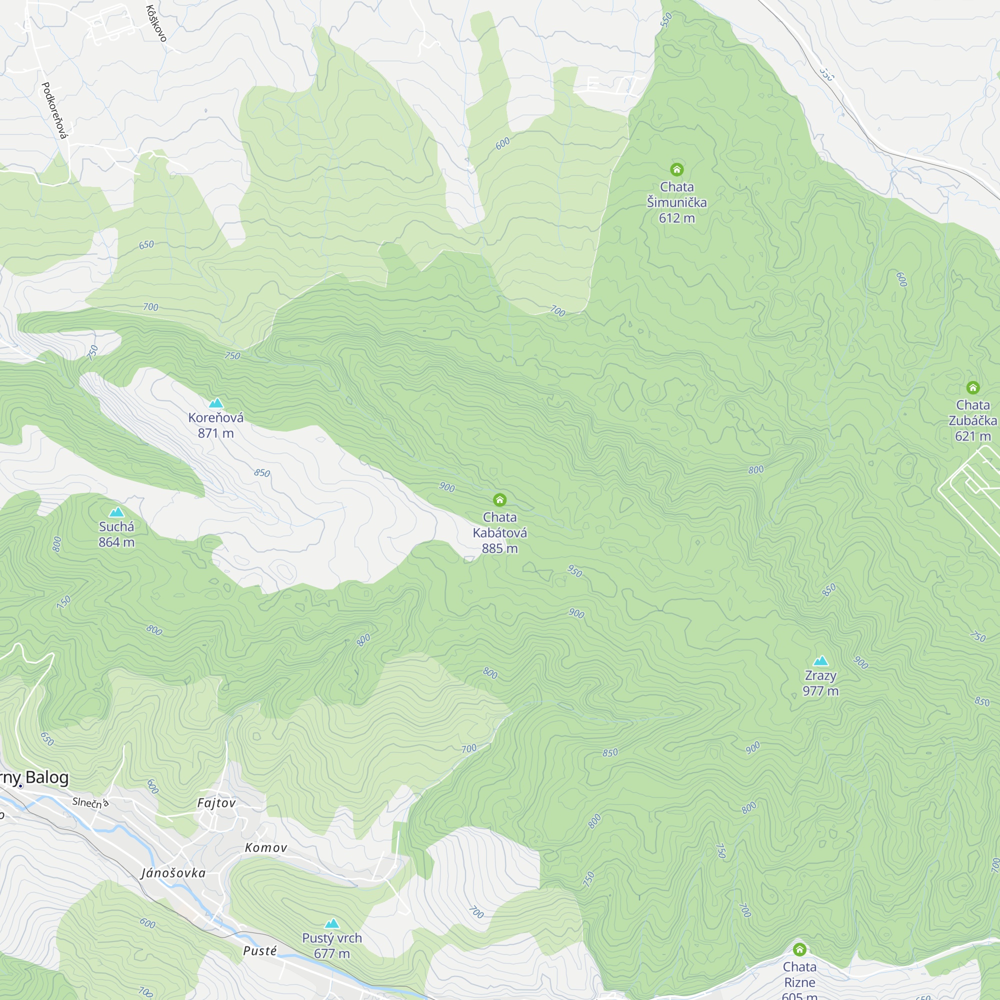 Chata Kabátová map
