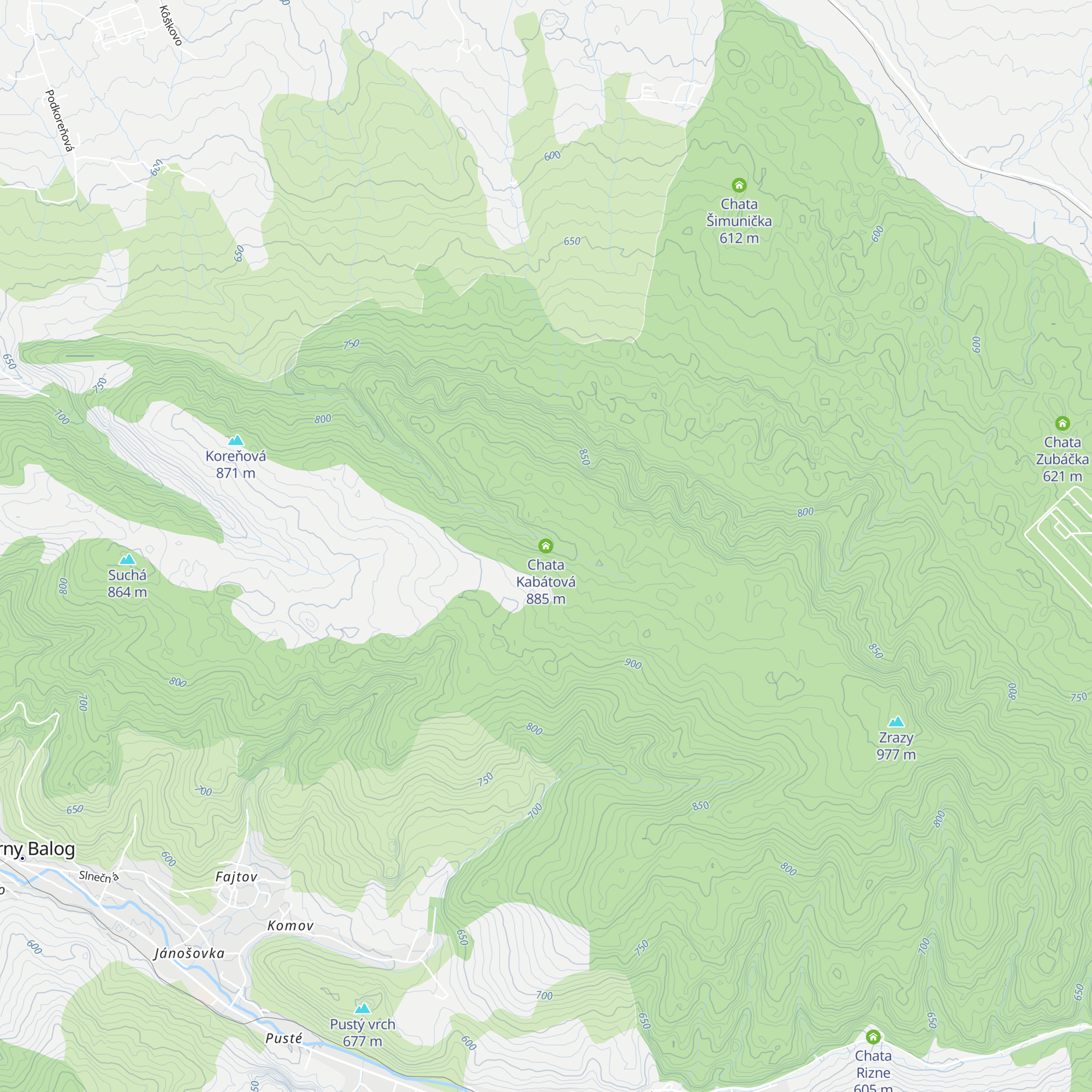 Chata Kabátová map
