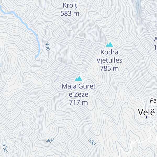 Map of Maja Gurët e Zezë