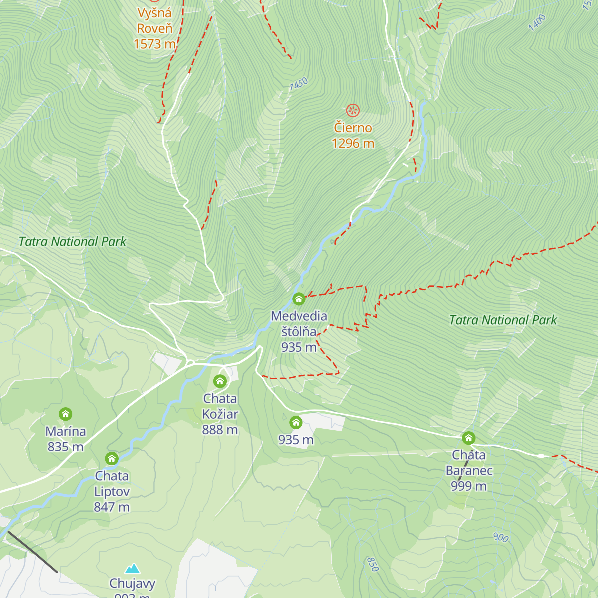 Medvedia štôlňa map