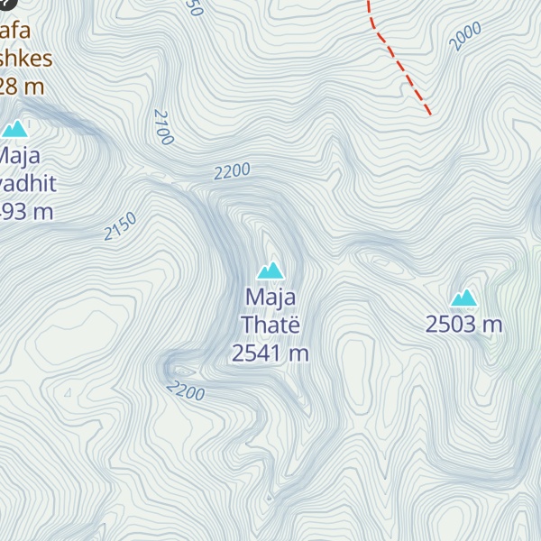 Map of Maja Thatë
