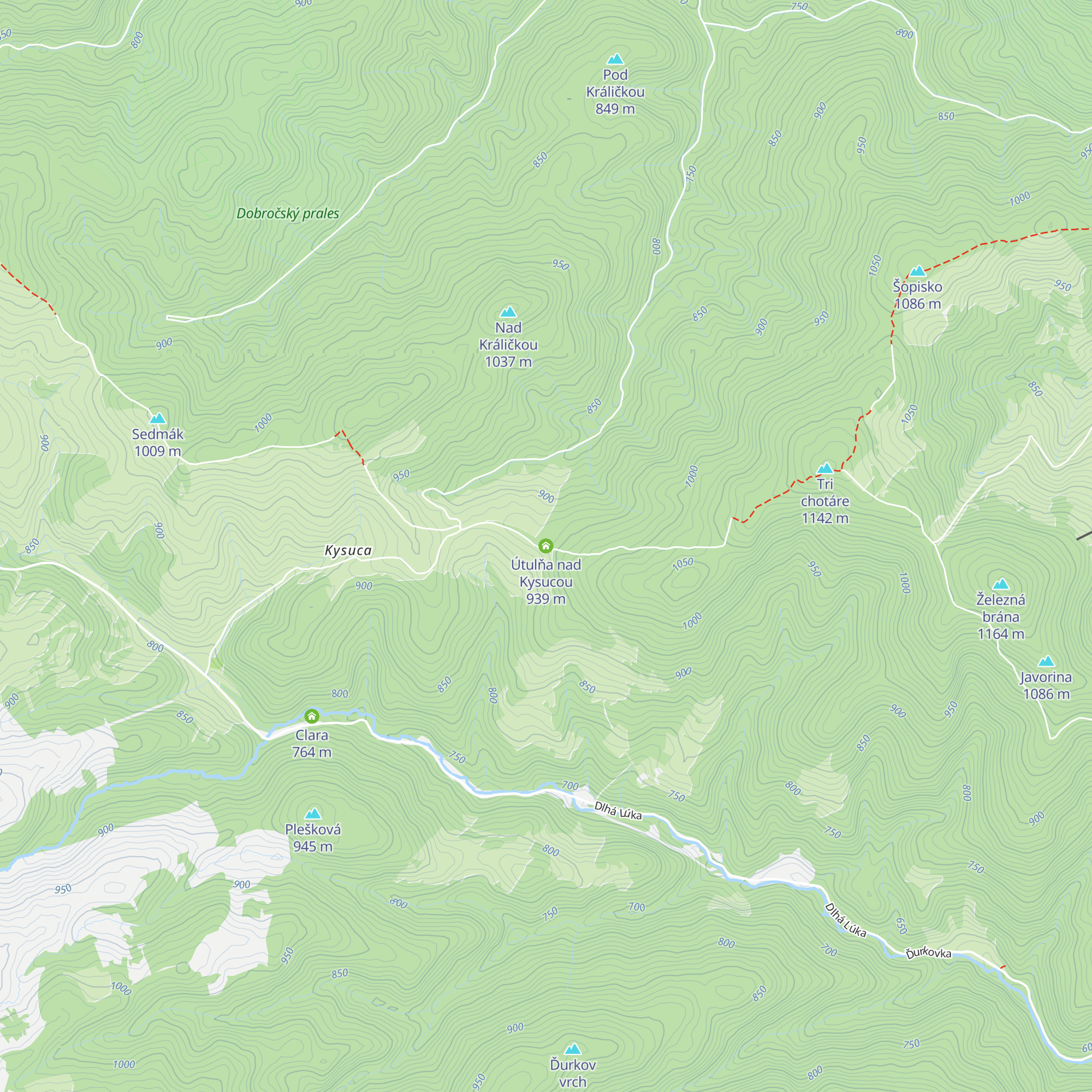 Útulňa nad Kysucou map
