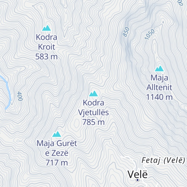 Map of Kodra Vjetullës