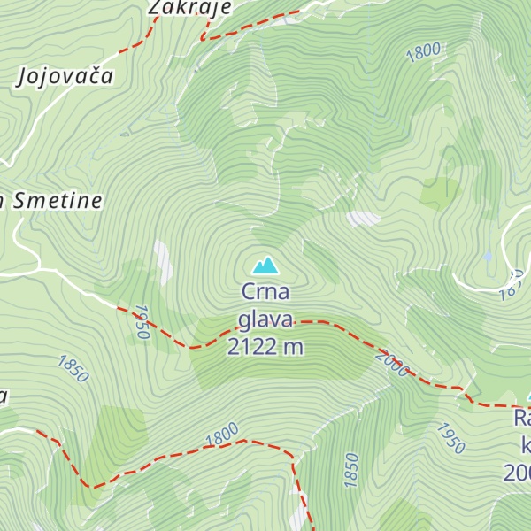 Map of Crna glava