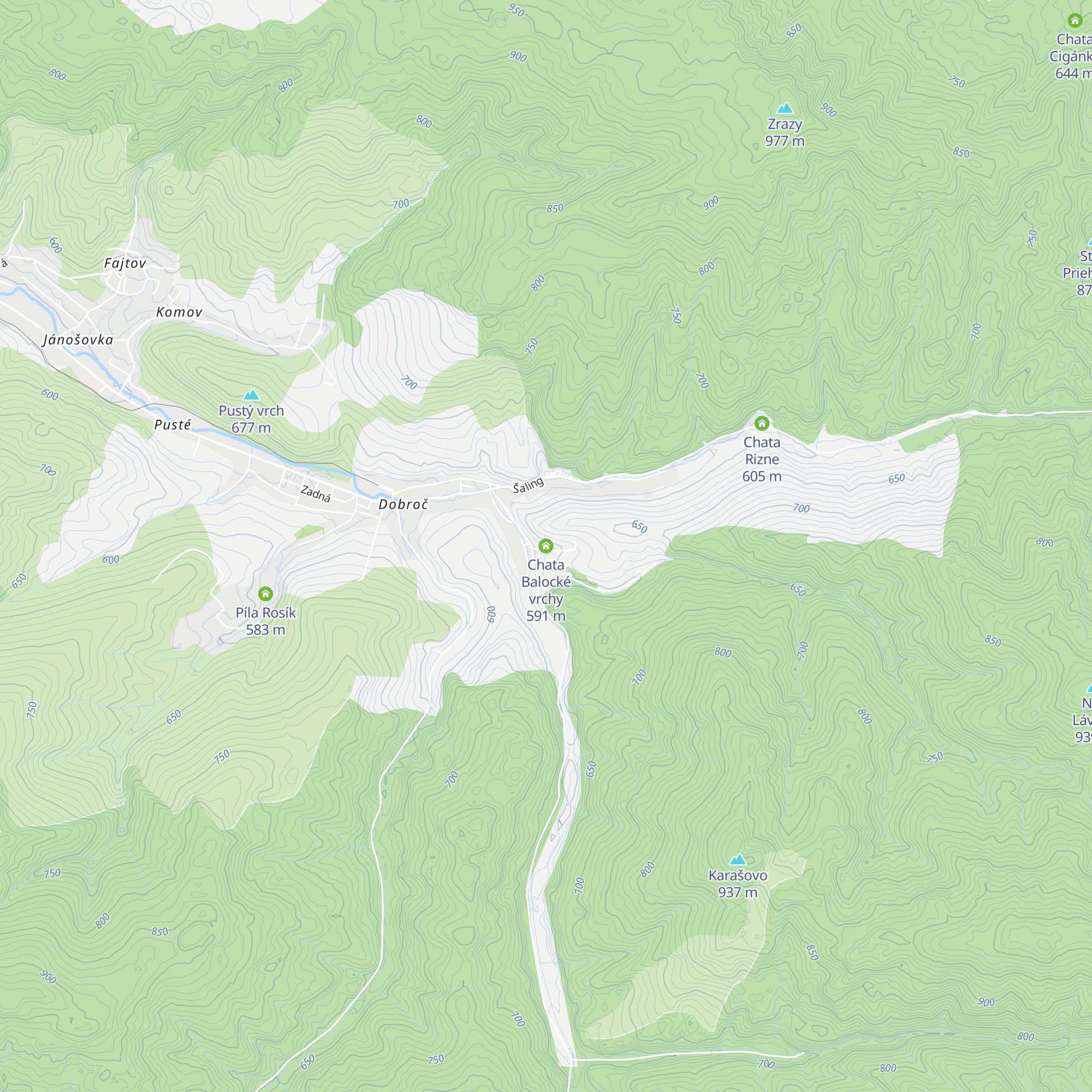 Chata Balocké vrchy map