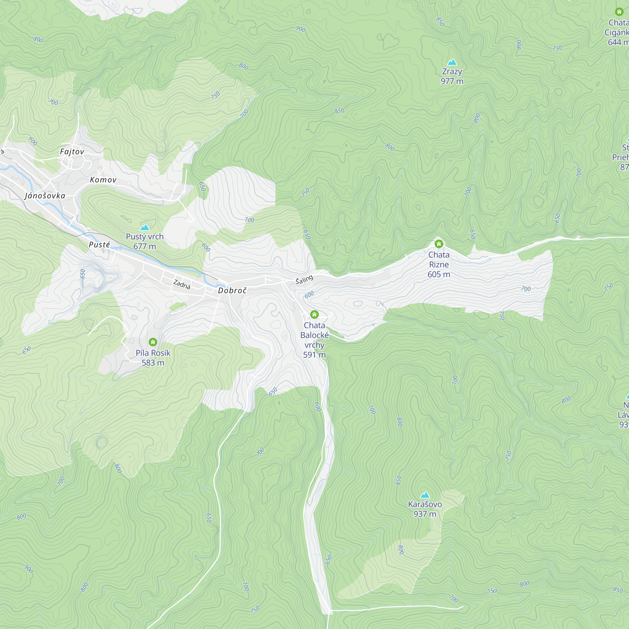 Chata Balocké vrchy map