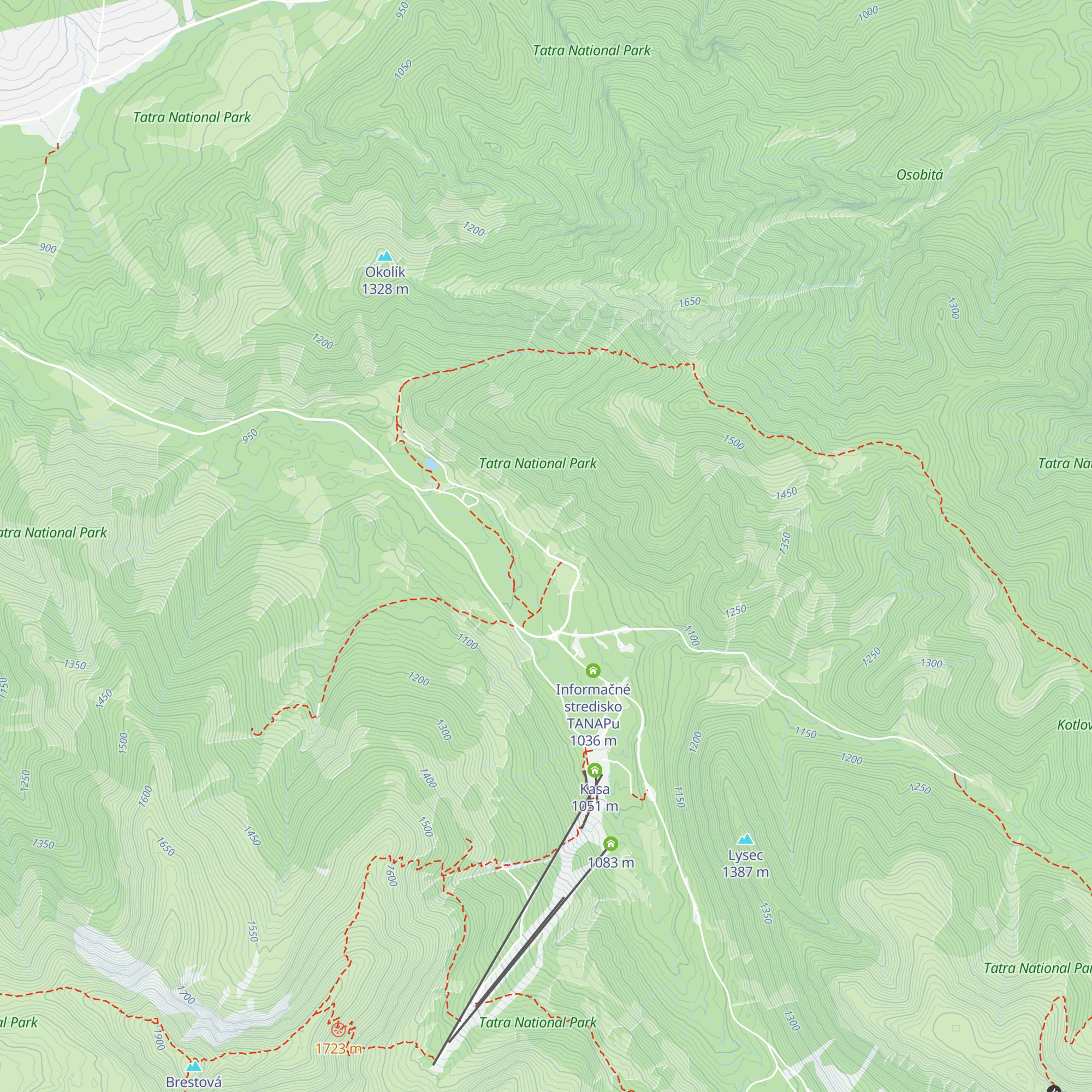 Horská záchranná služba Západné Tatry - Zverovka map
