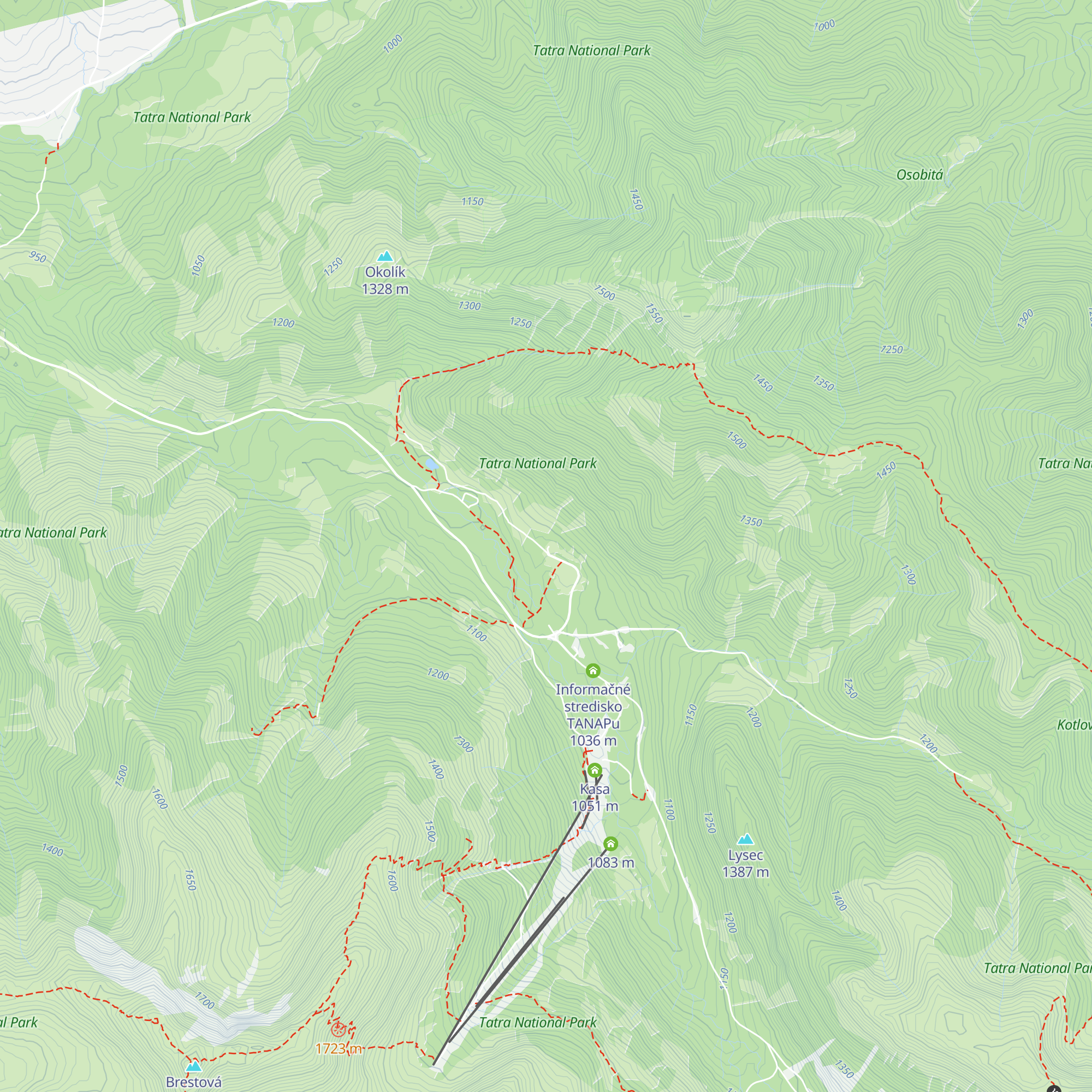 Horská záchranná služba Západné Tatry - Zverovka map