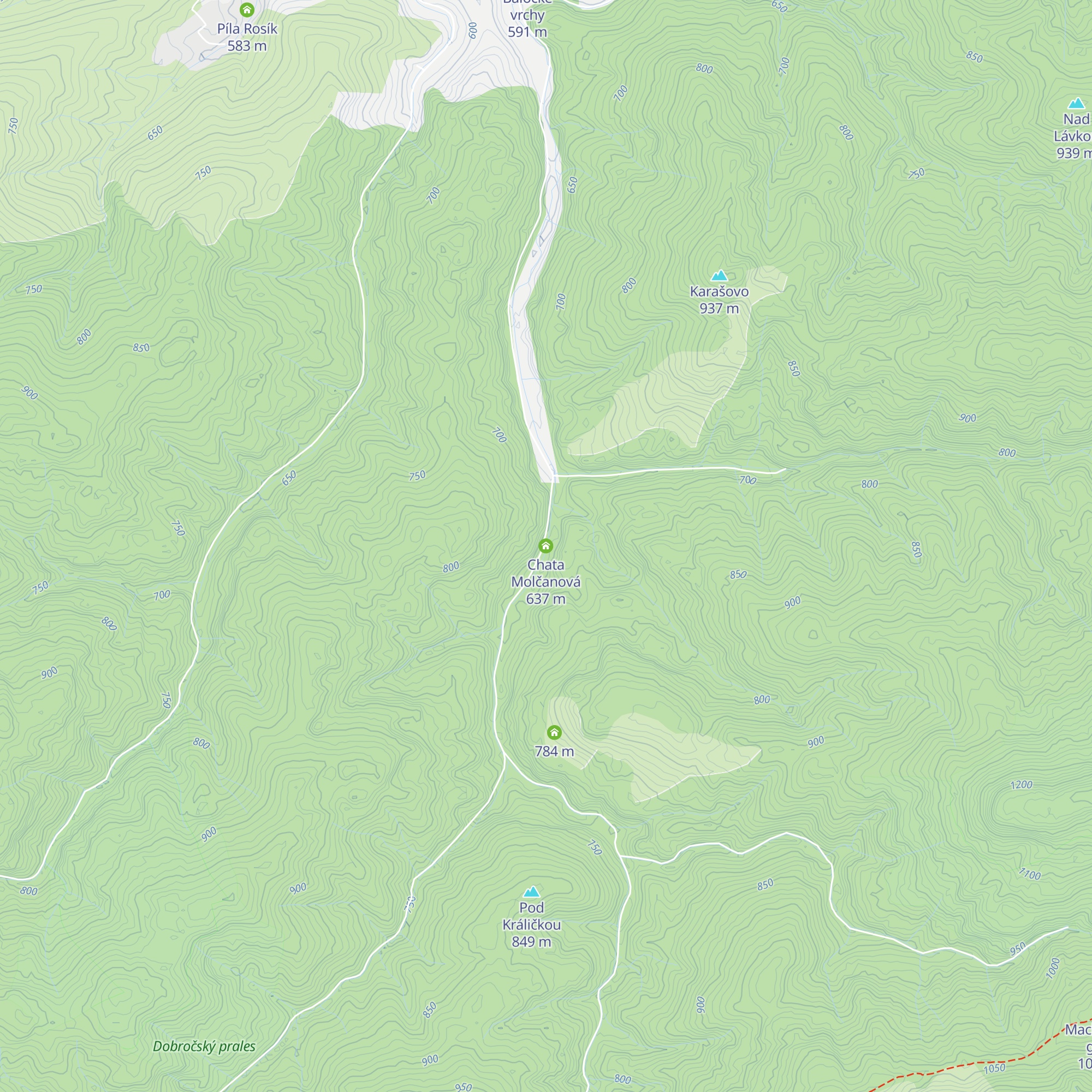 Chata Molčanová map