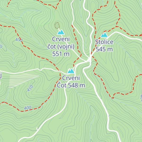 Map of Crveni Čot