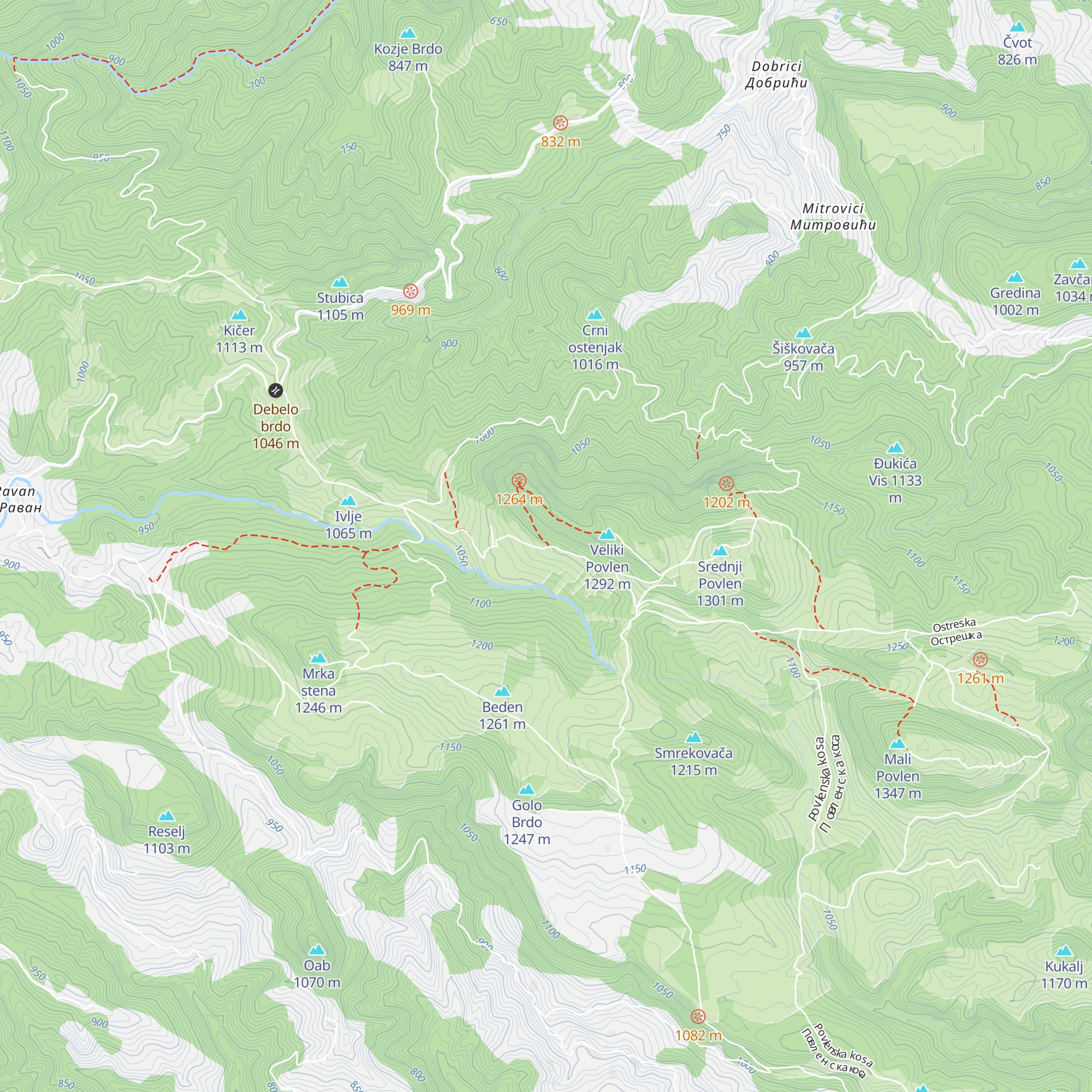 Planinarska kuća „Povlenski kućerak” map