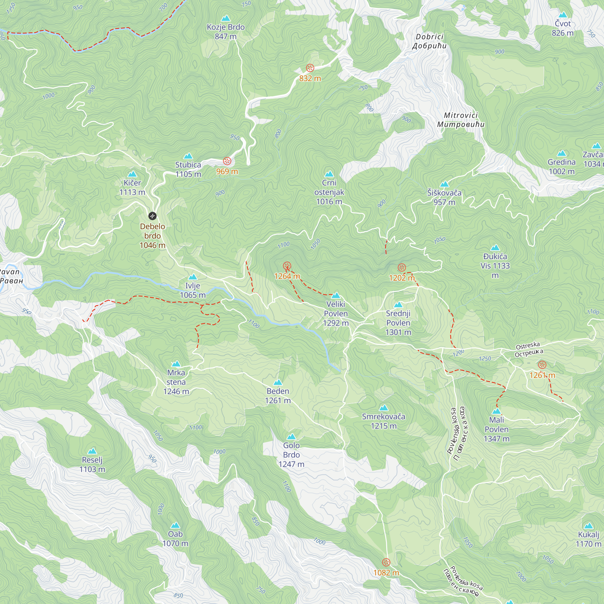 Planinarska kuća „Povlenski kućerak” map