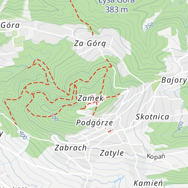 Map of Lanckorońska Góra