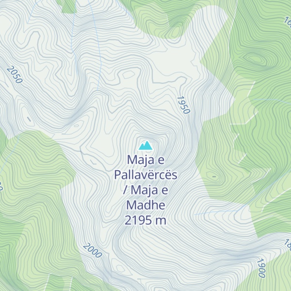 Map of Maja e Pallavërcës / Maja e Madhe