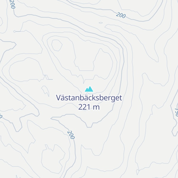 Map of Västanbäcksberget