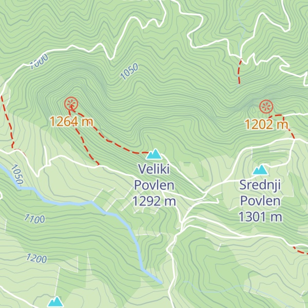 Map of Veliki Povlen