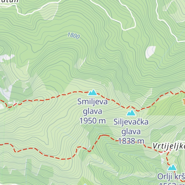 Map of Smiljeva glava
