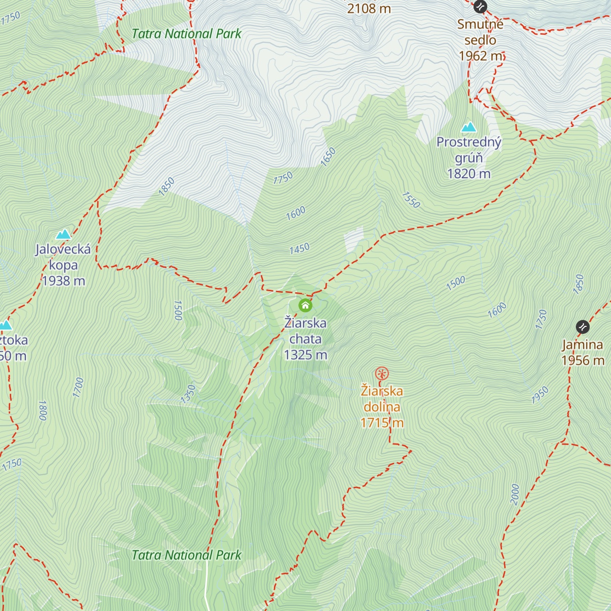Žiarska chata map