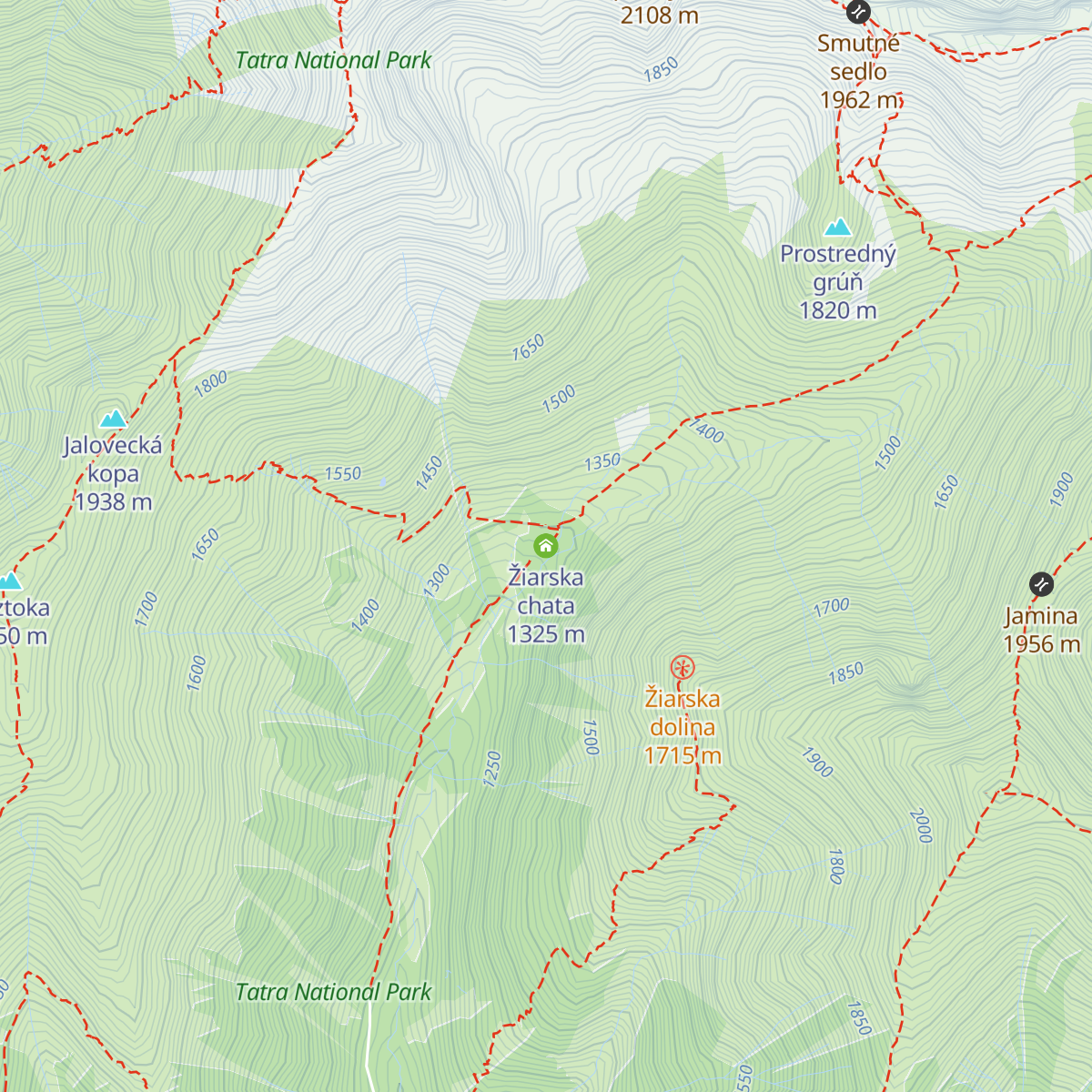 Žiarska chata map