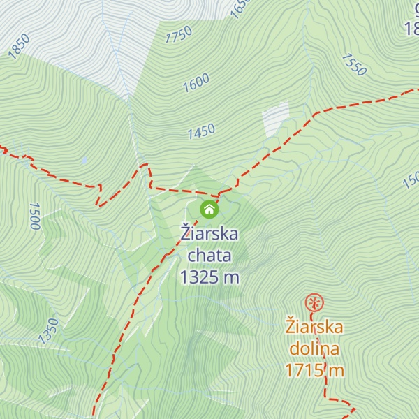 Map of Žiarska chata