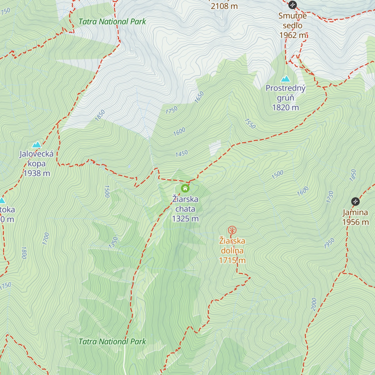 lyžiareň map
