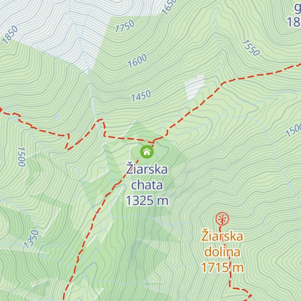Map of lyžiareň