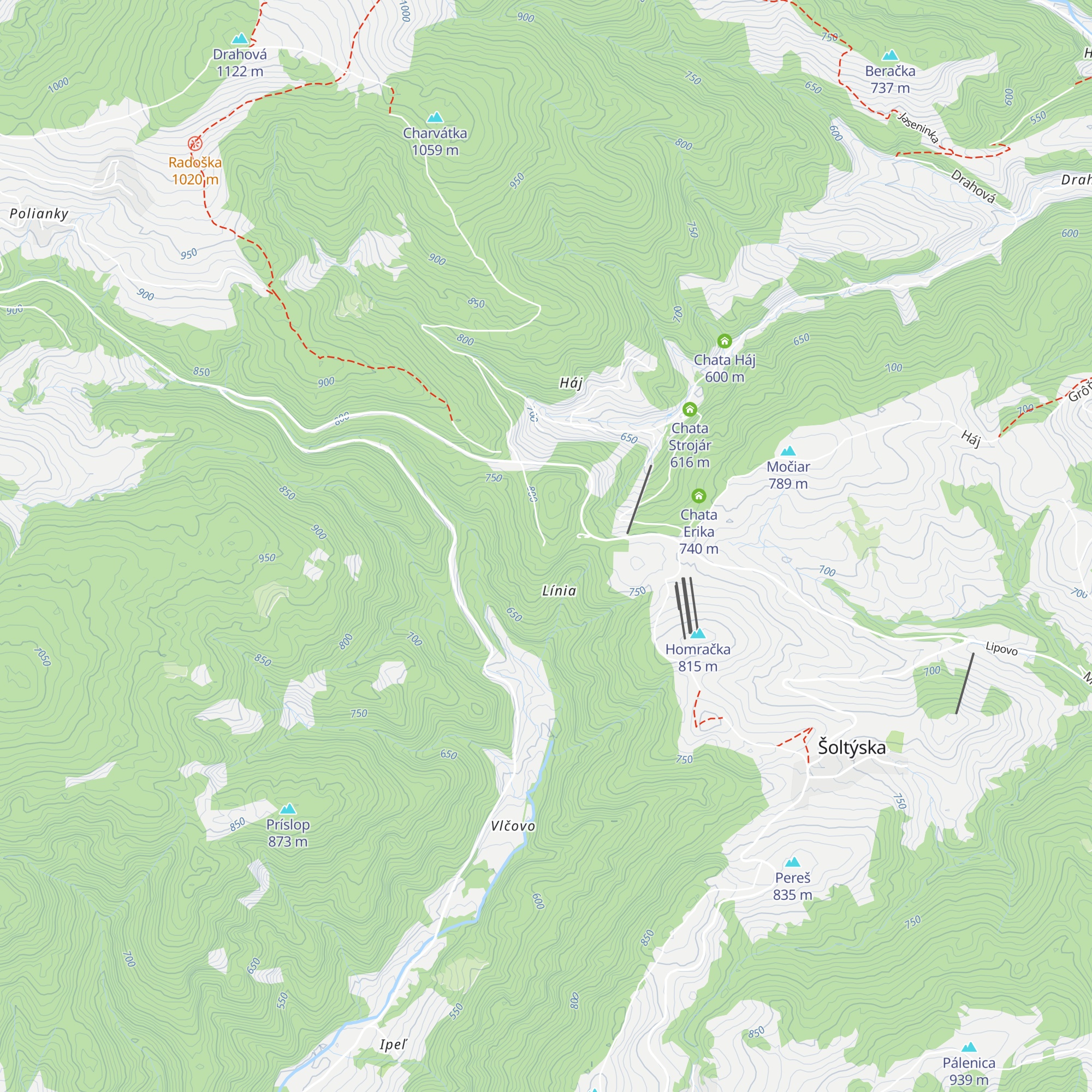 Chata Prima map