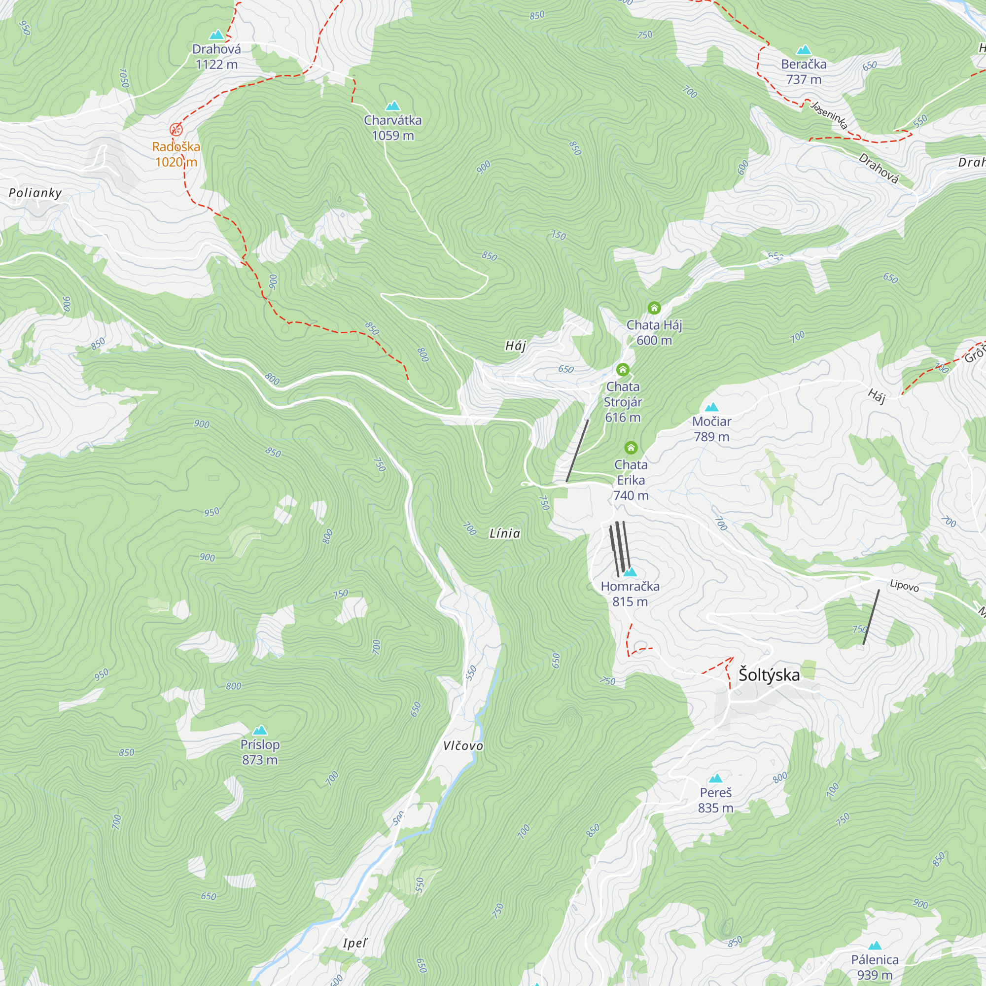 Chata Prima map