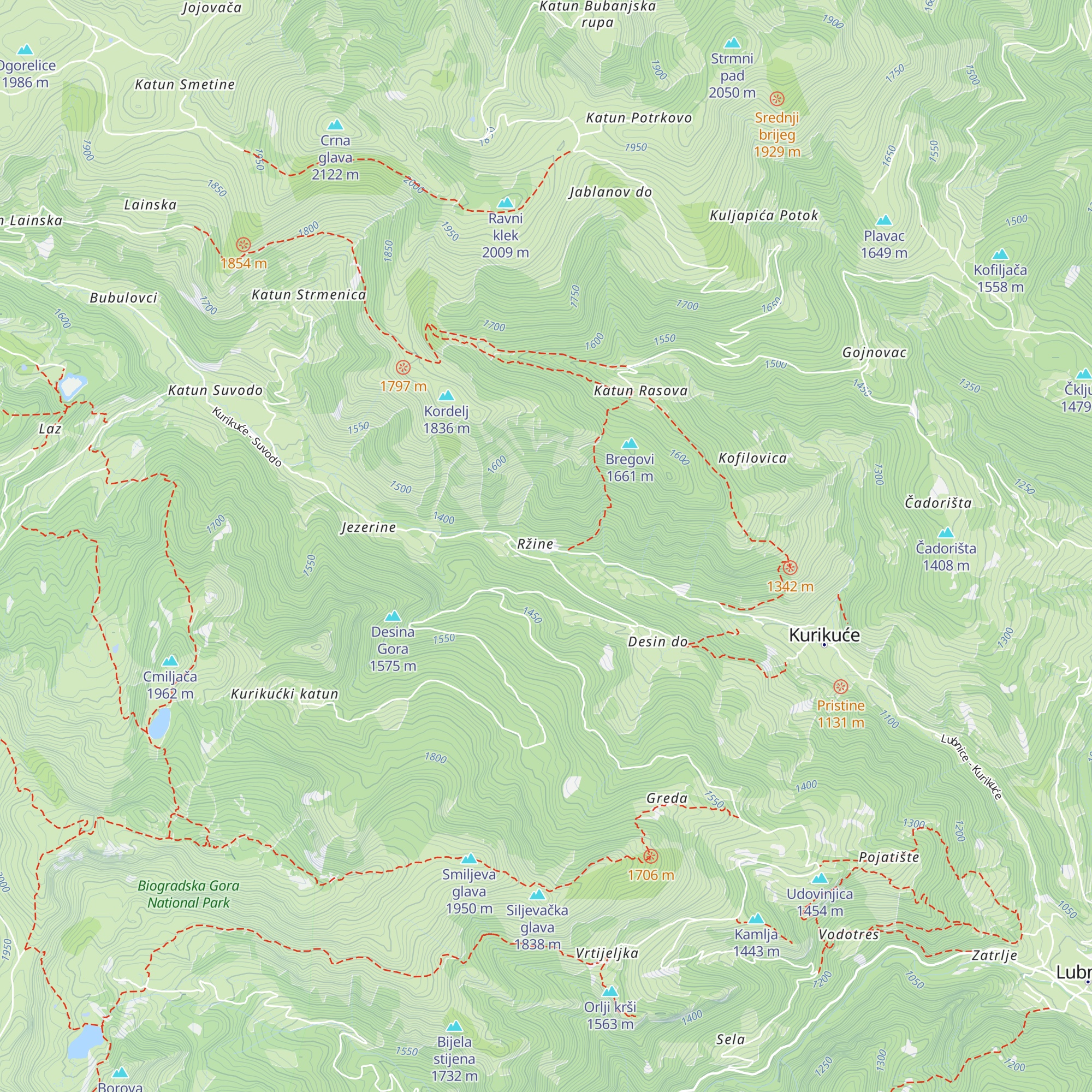 Planinarski dom Suvodo map