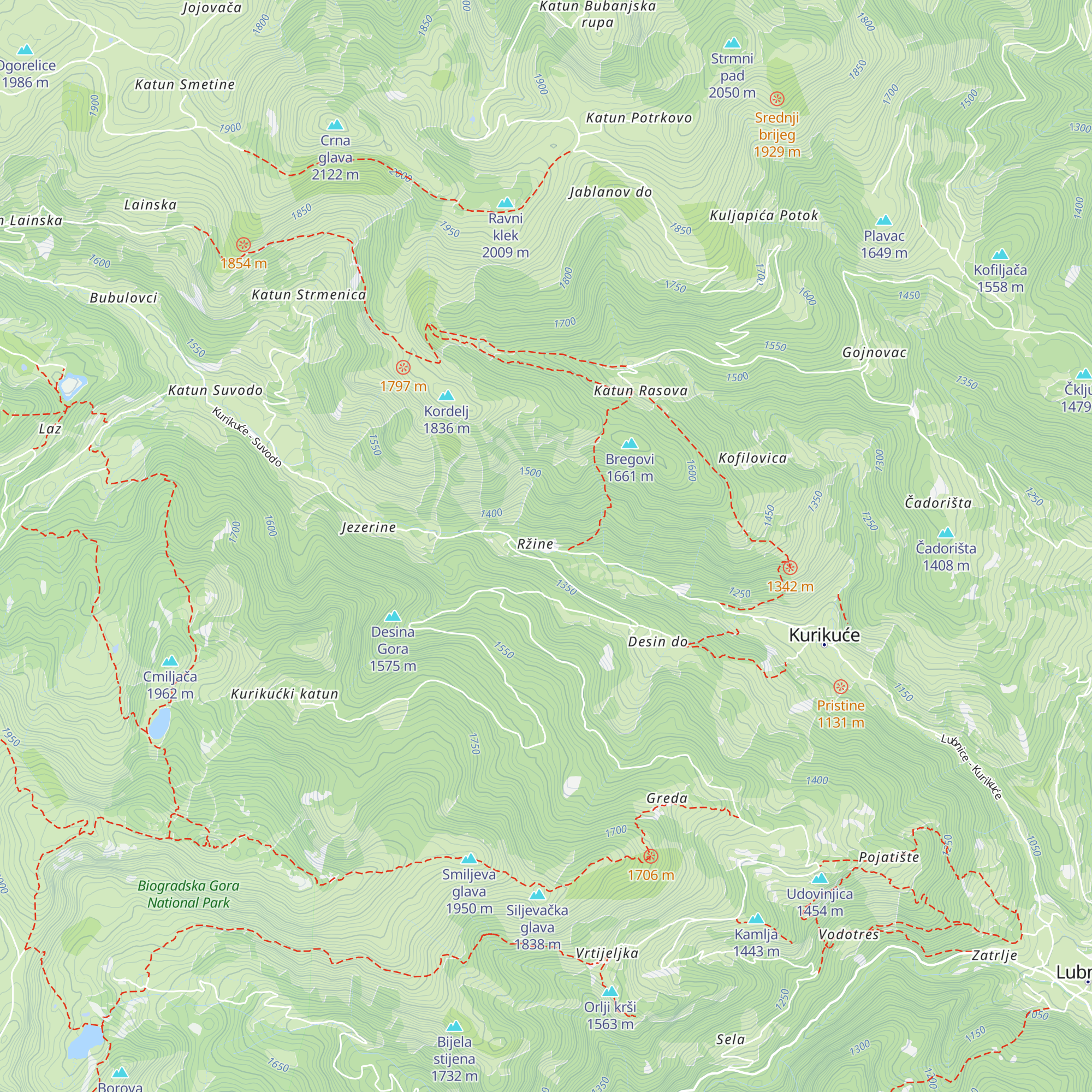 Planinarski dom Suvodo map