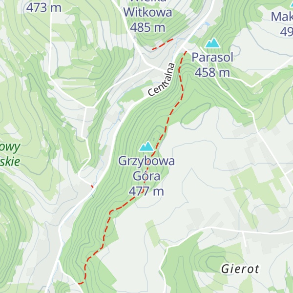Map of Grzybowa Góra