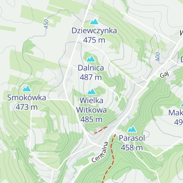 Map of Wielka Witkowa