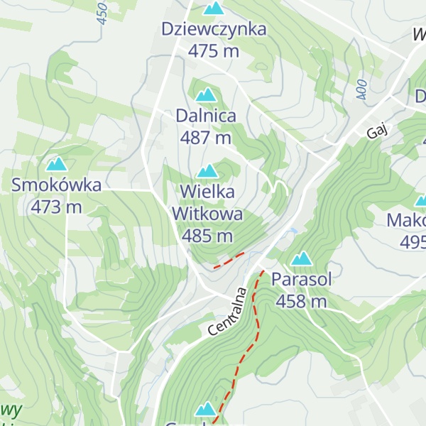 Map of Łyse Plecy