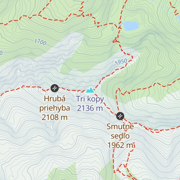 Map of Tri kopy