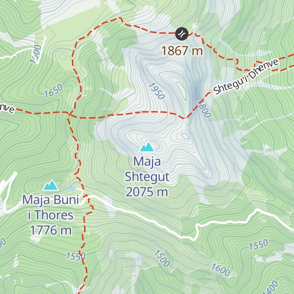 Map of Maja Shtegut