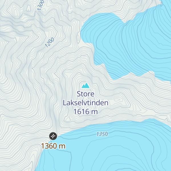 Map of Store Lakselvtinden