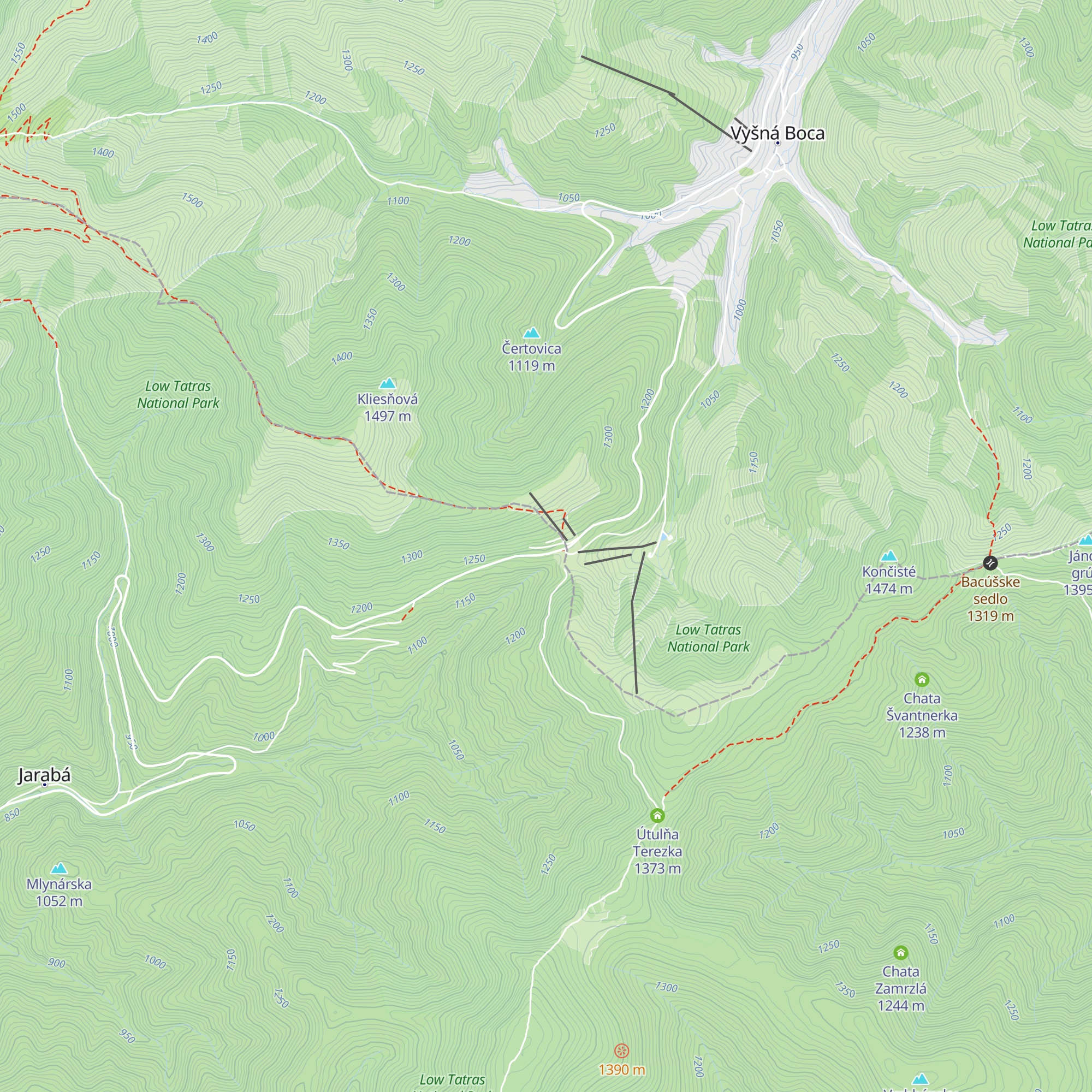 Chata Božena map
