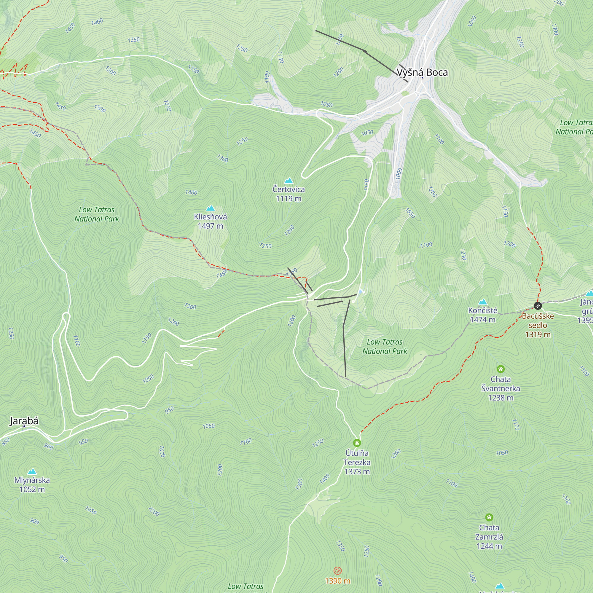 Chata Božena map