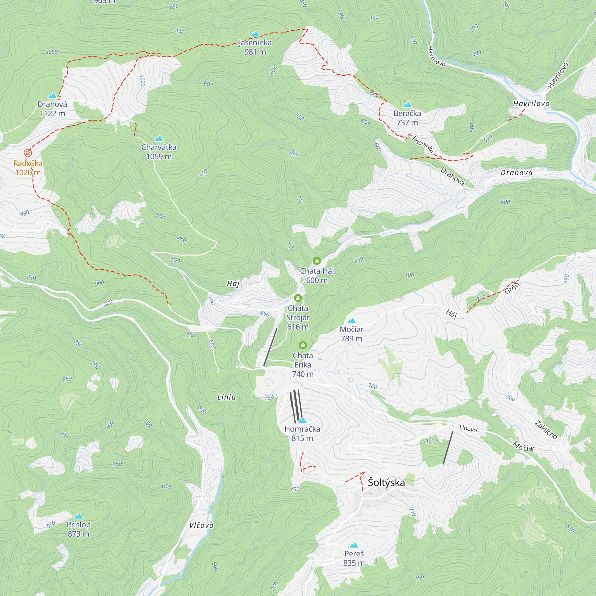 Chata Strojár map