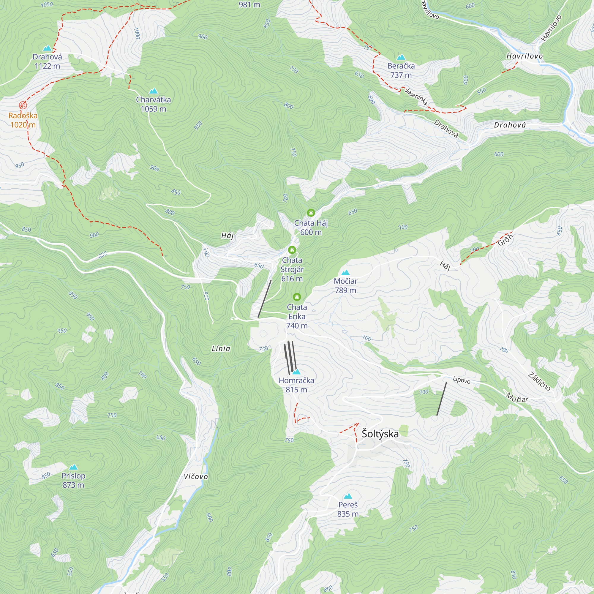 Chata Erika map