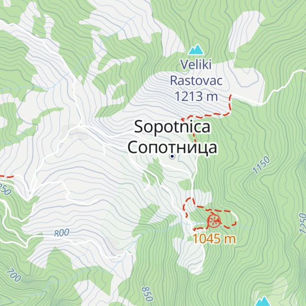 Map of Planinarski dom „Sopotnica”