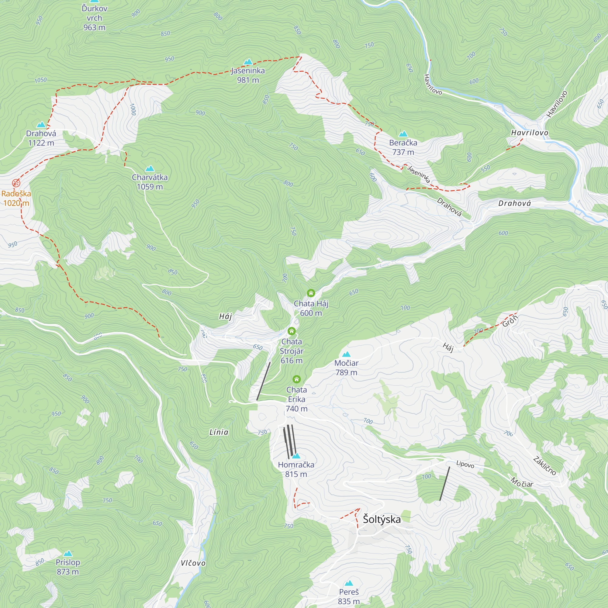 Chata Hajana map