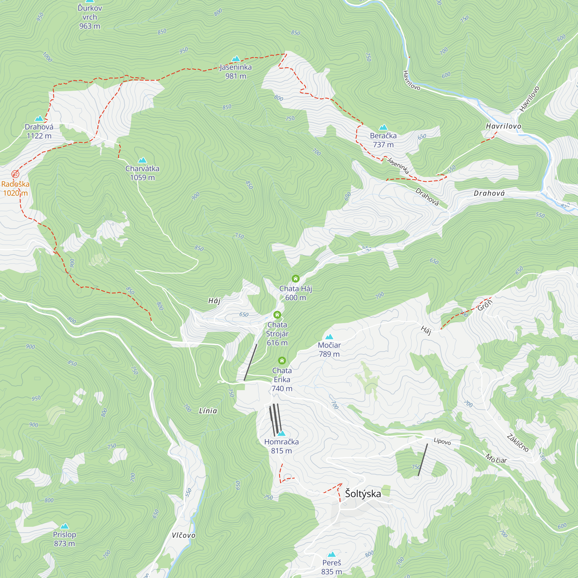 Chata Hajana map