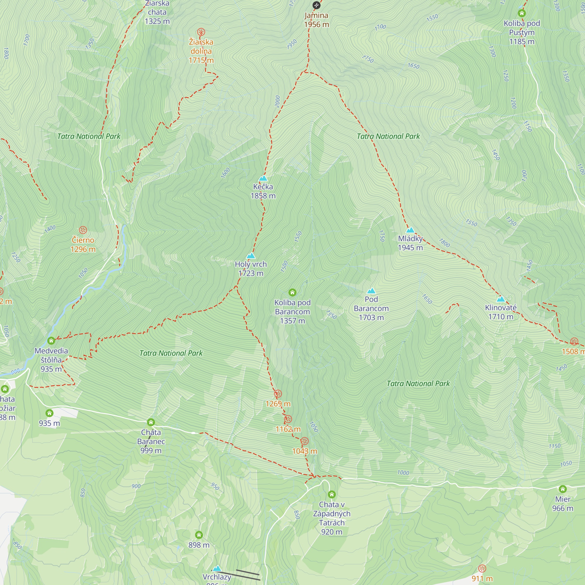 Koliba pod Barancom map