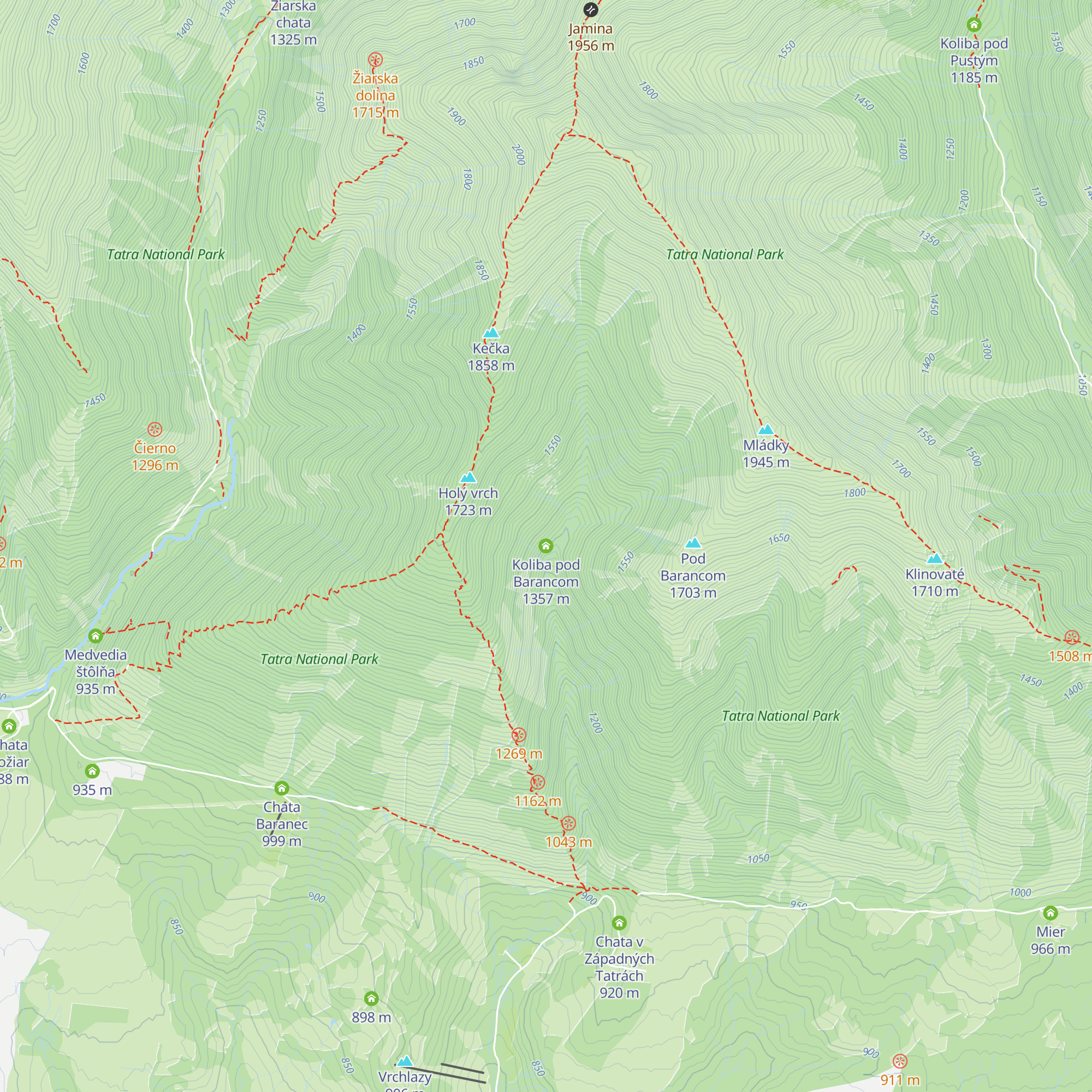 Koliba pod Barancom map