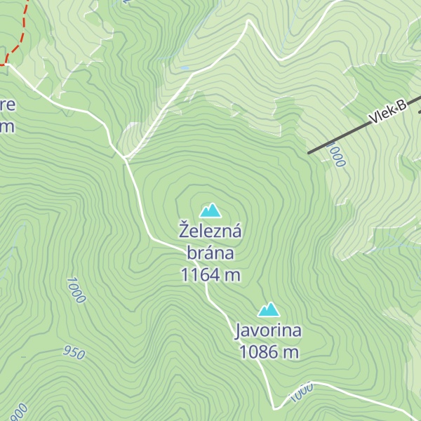Map of Železná brána