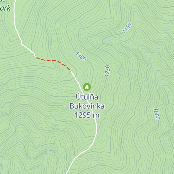 Map of Útulňa Bukovinka