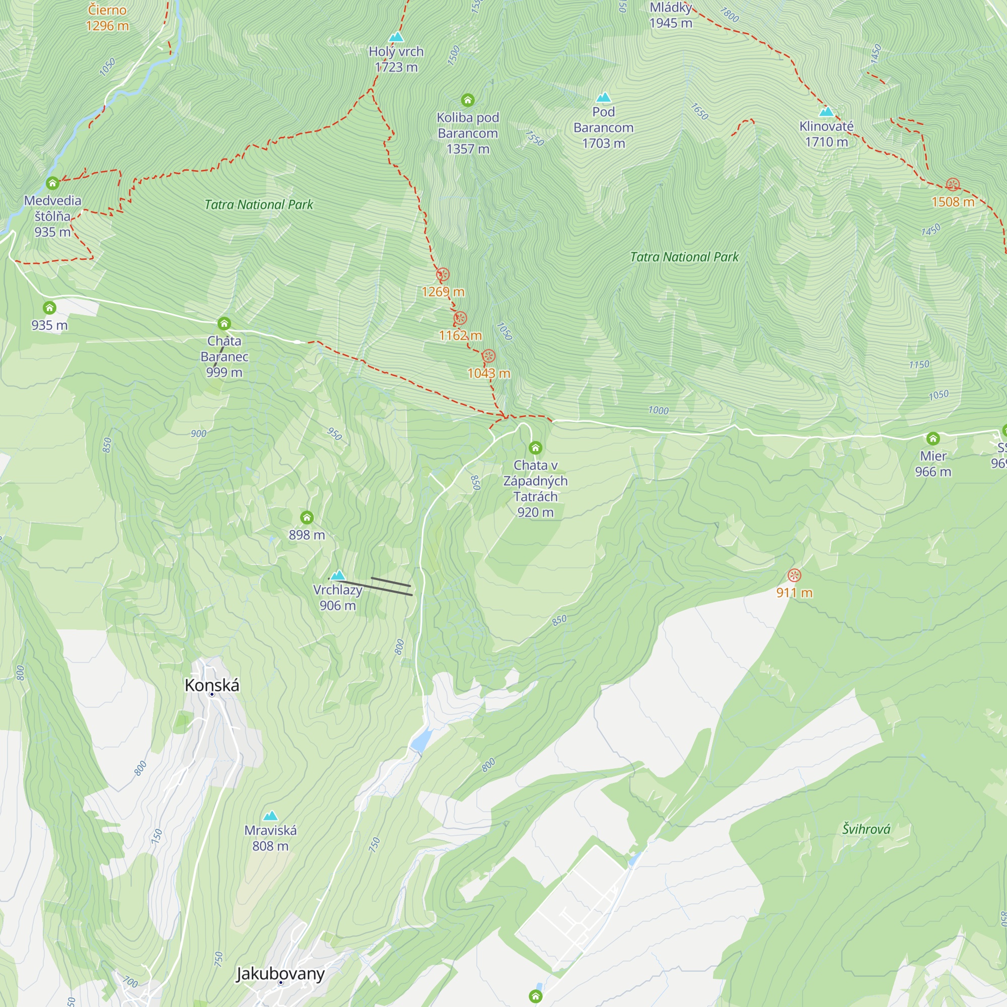 Chata Brište "Jahoda" map